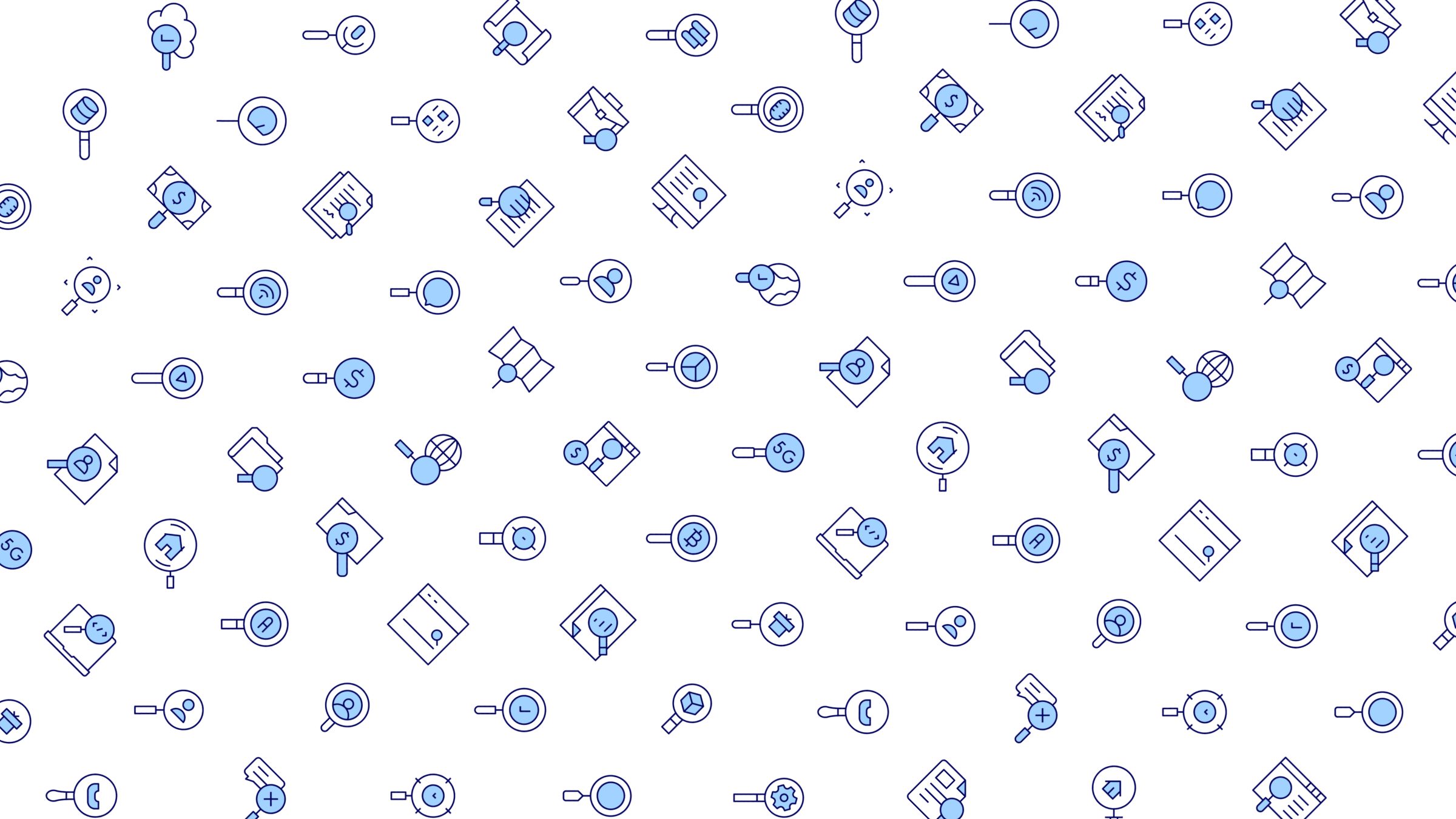 Search Icon Set. Duotone Line Style. Part 1 4