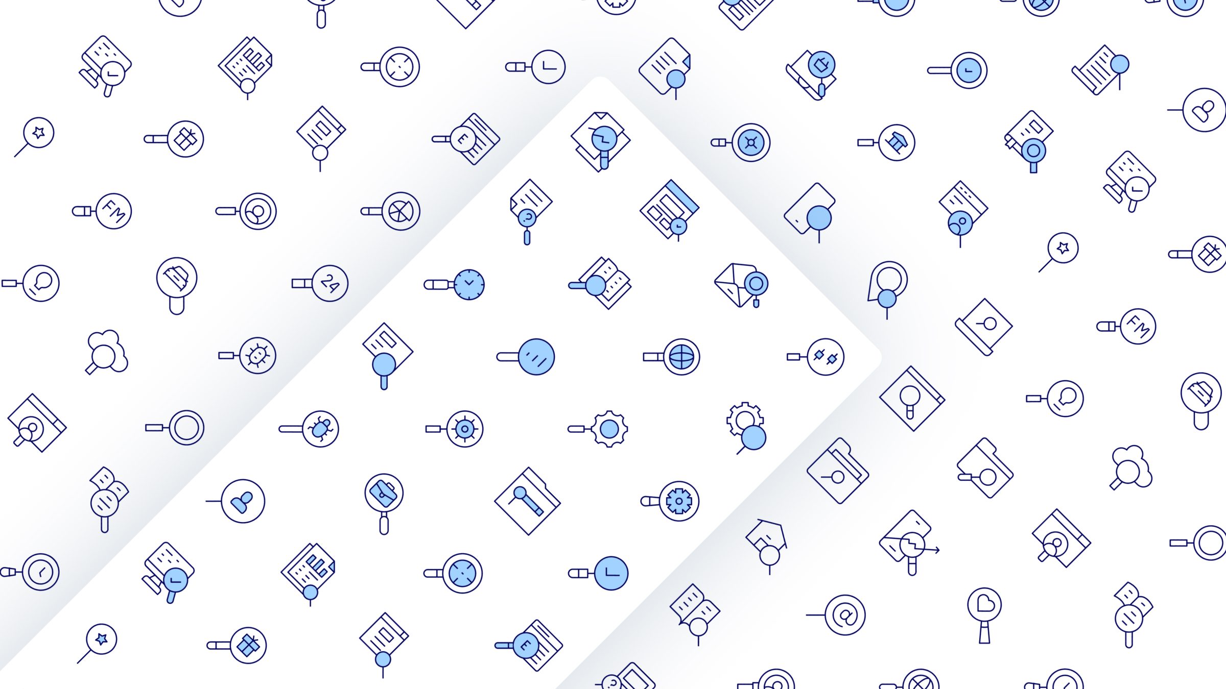 Search Icon Set. Duotone Line Style. Part 2 3