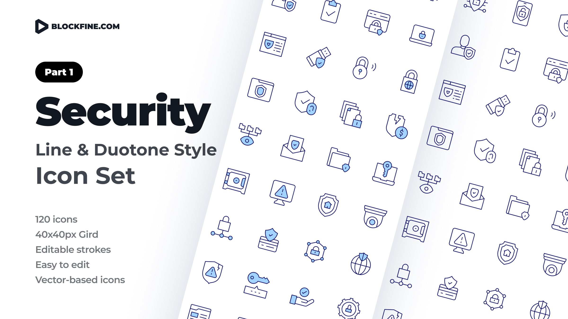 Security Icon Set. Duotone Line Style. Part 1 1