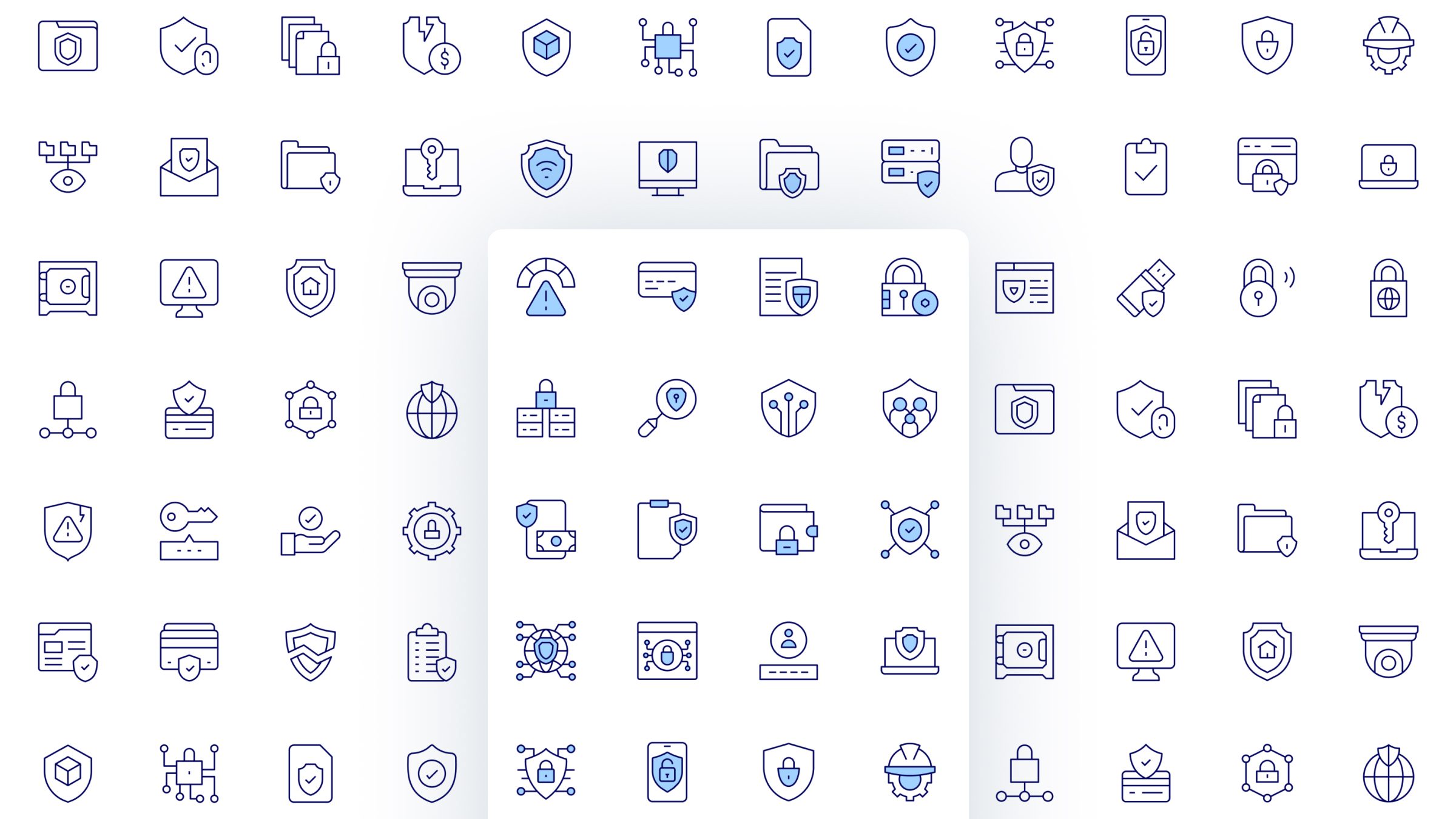 Security Icon Set. Duotone Line Style. Part 1 2