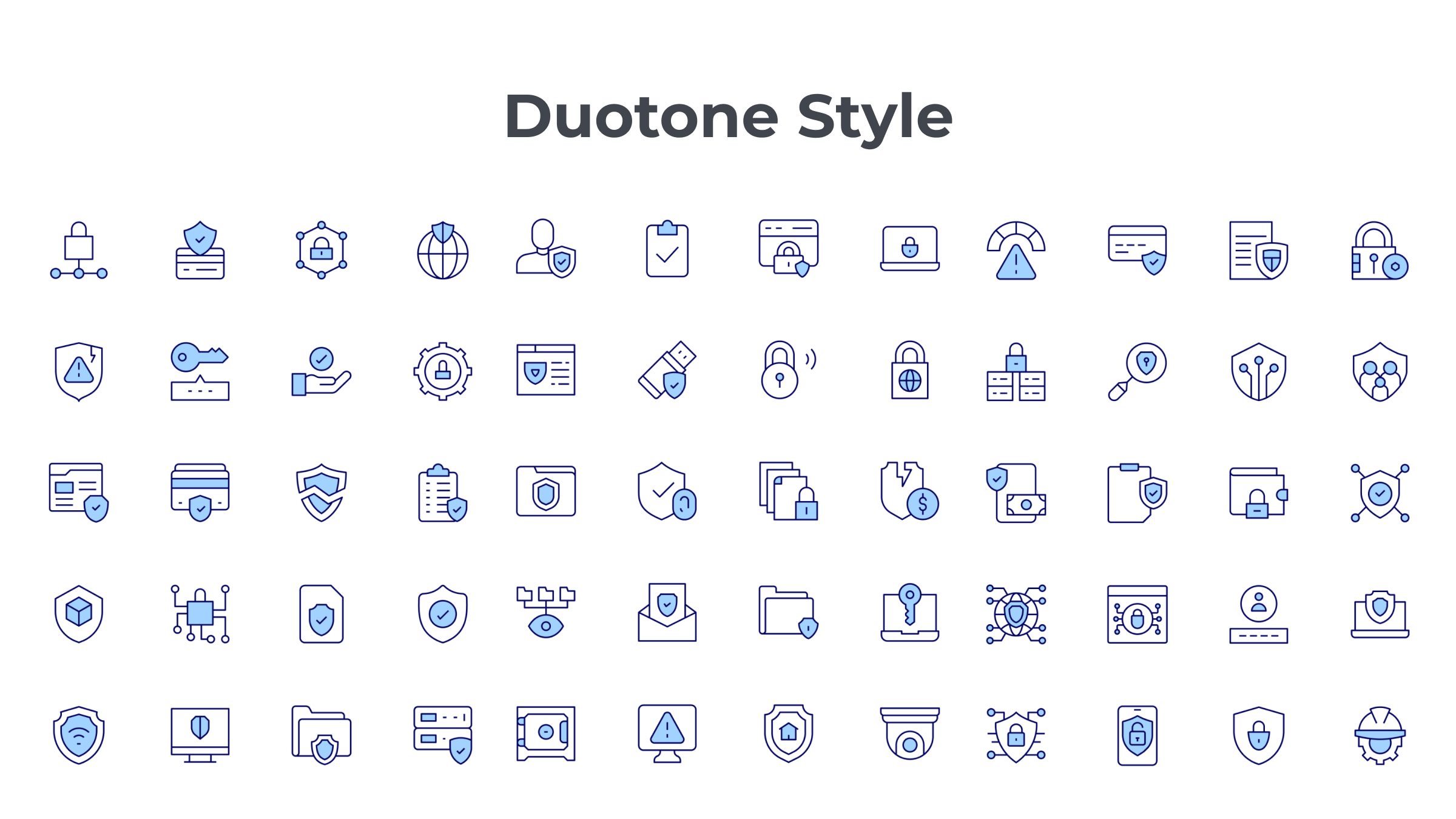 Security Icon Set. Duotone Line Style. Part 1 6