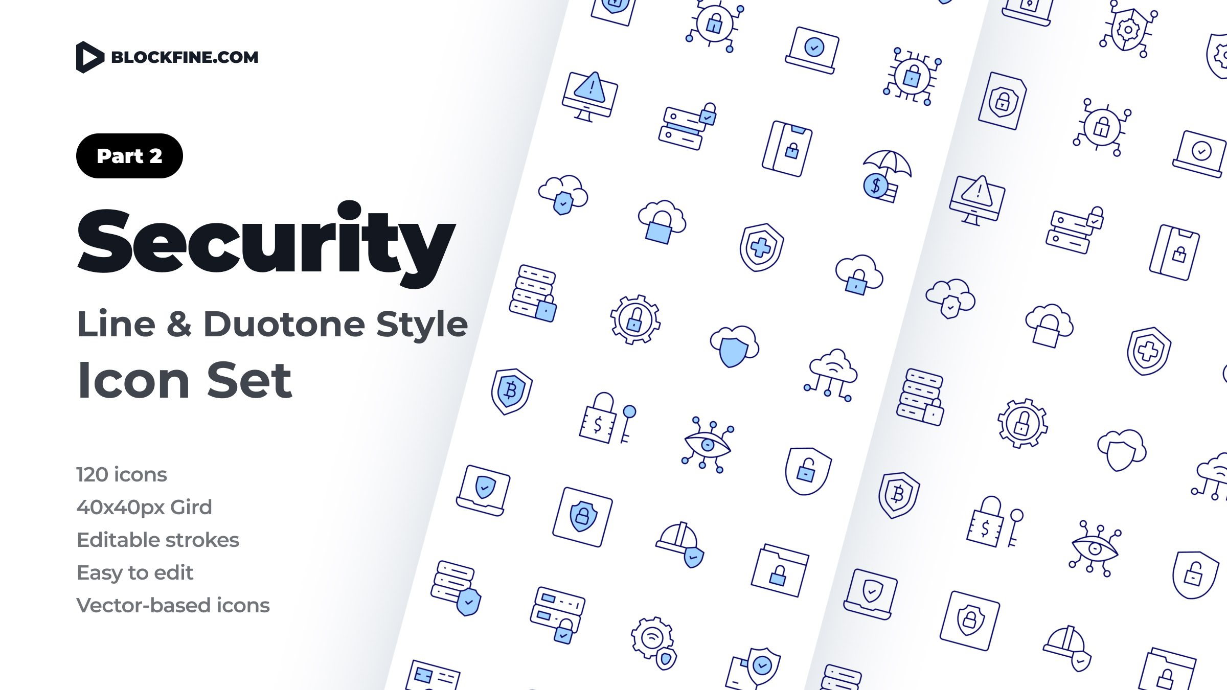 Security Icon Set. Duotone Line Style. Part 2 1