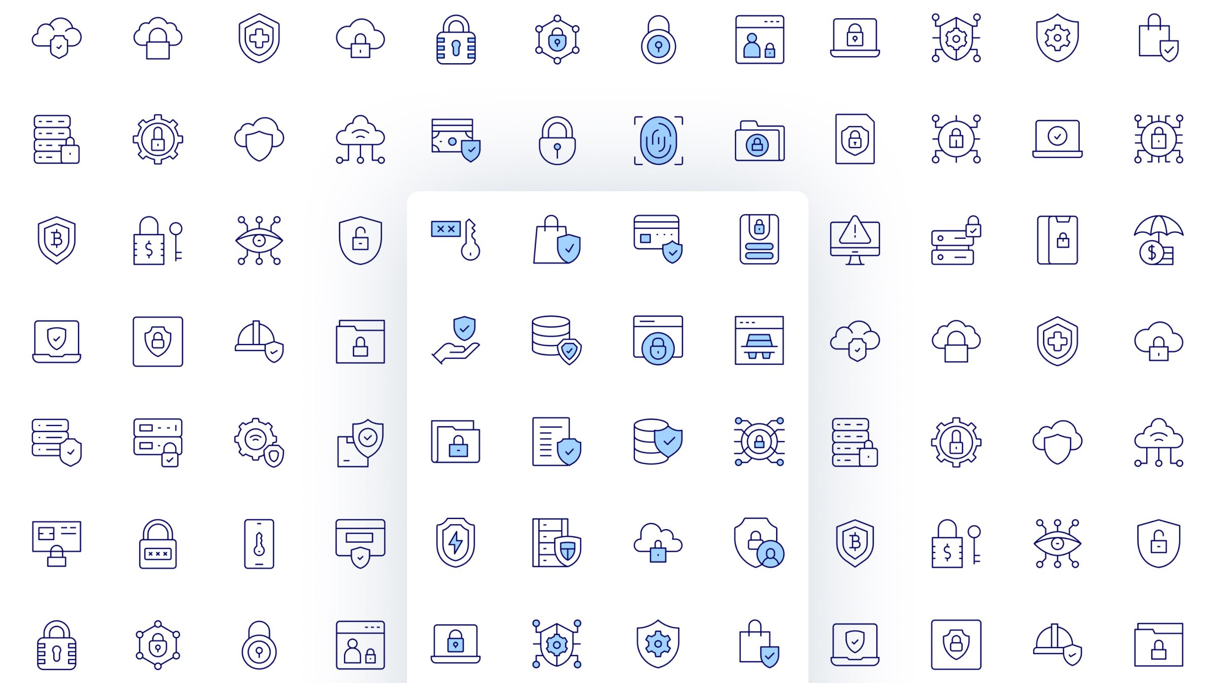 Security Icon Set. Duotone Line Style. Part 2 2