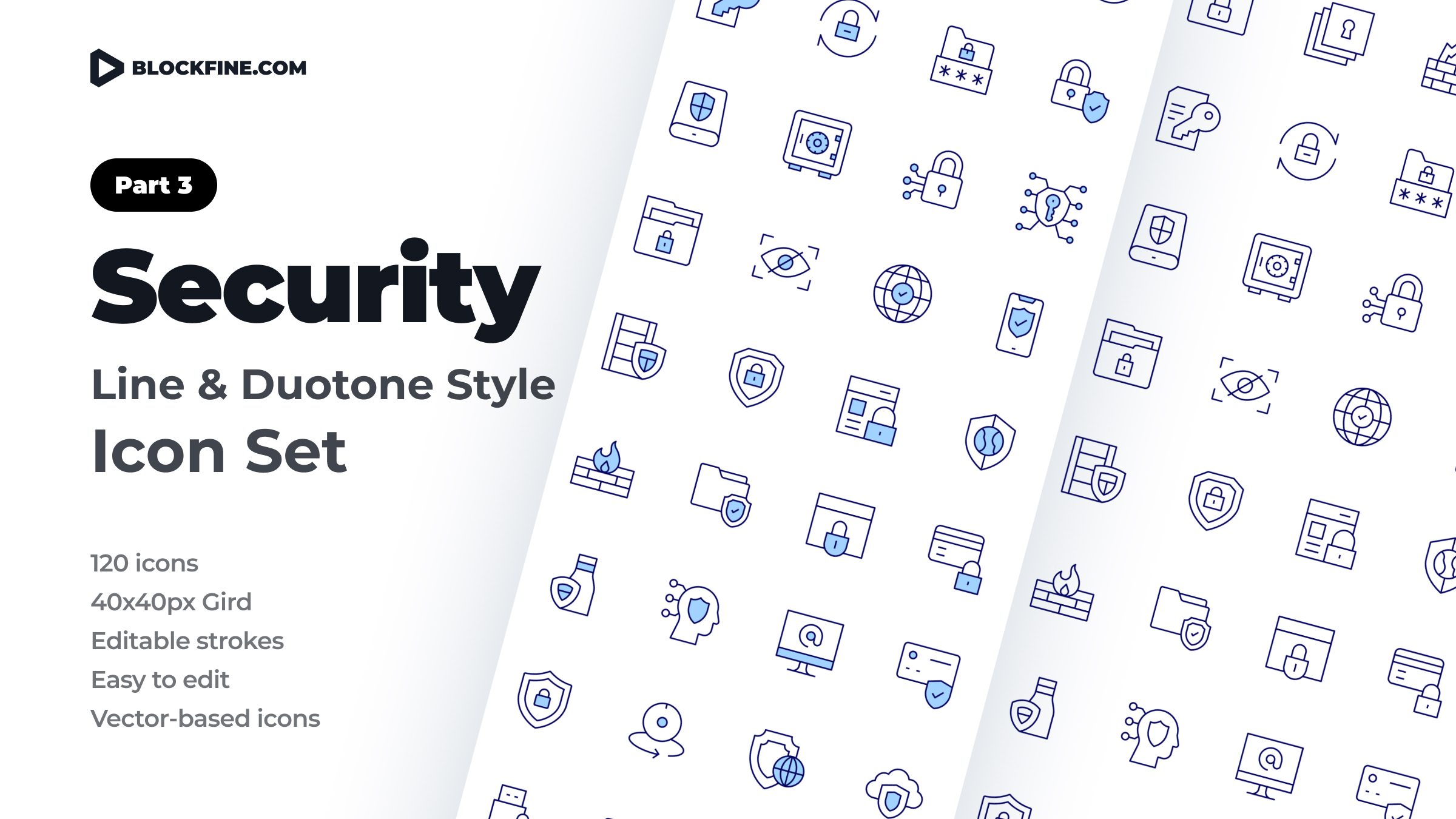 Security Icon Set. Duotone Line Style. Part 3 1