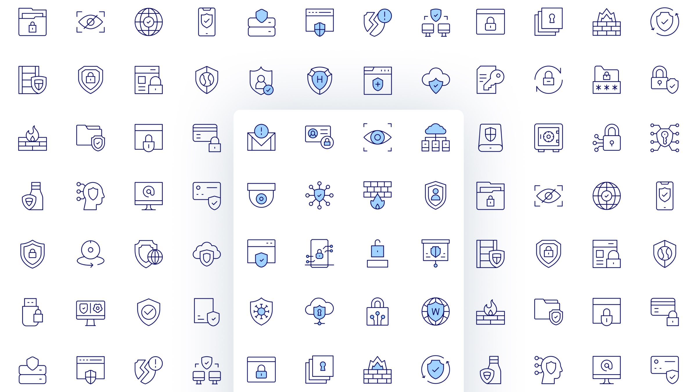 Security Icon Set. Duotone Line Style. Part 3 2