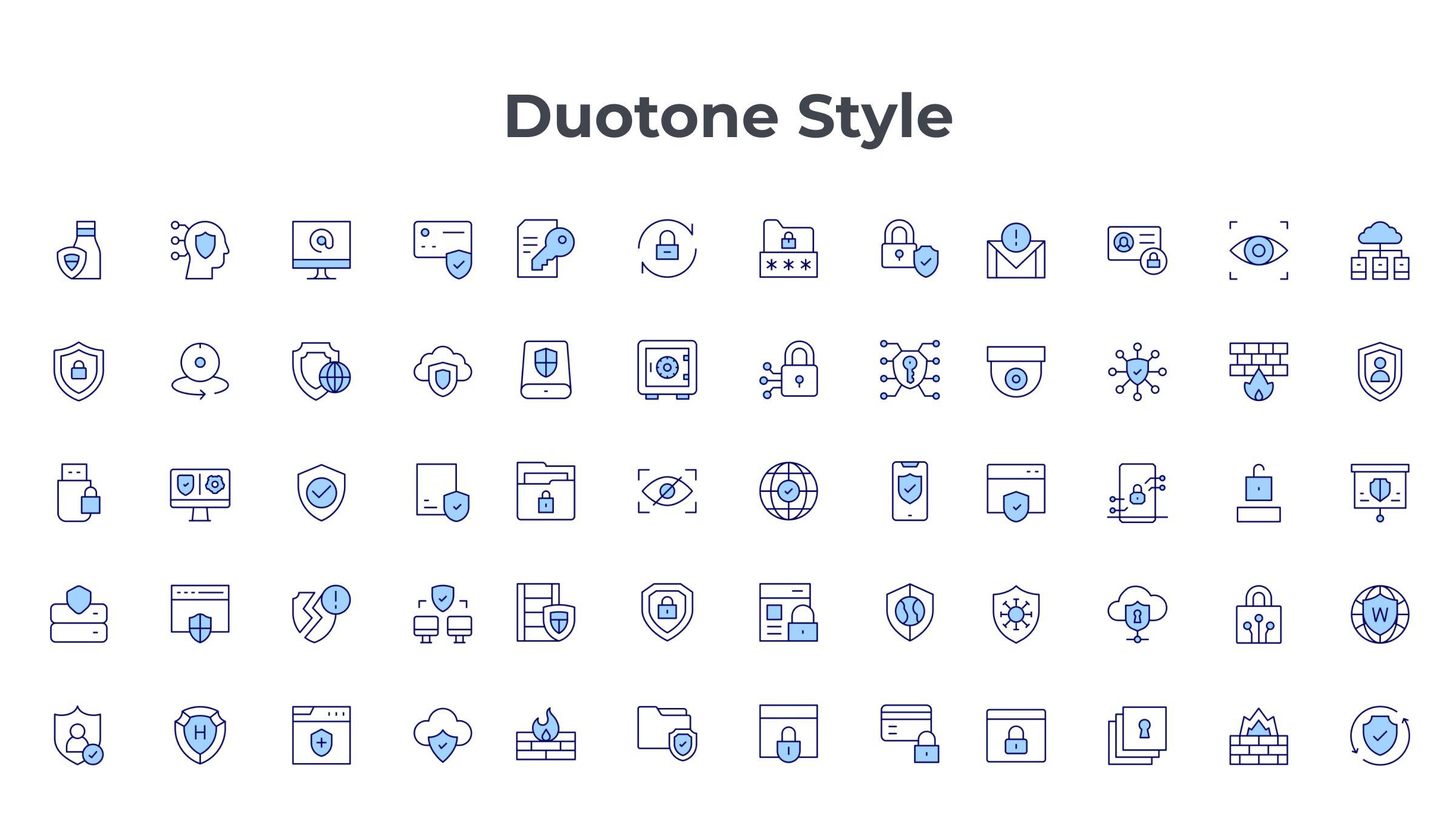 Security Icon Set. Duotone Line Style. Part 3 6