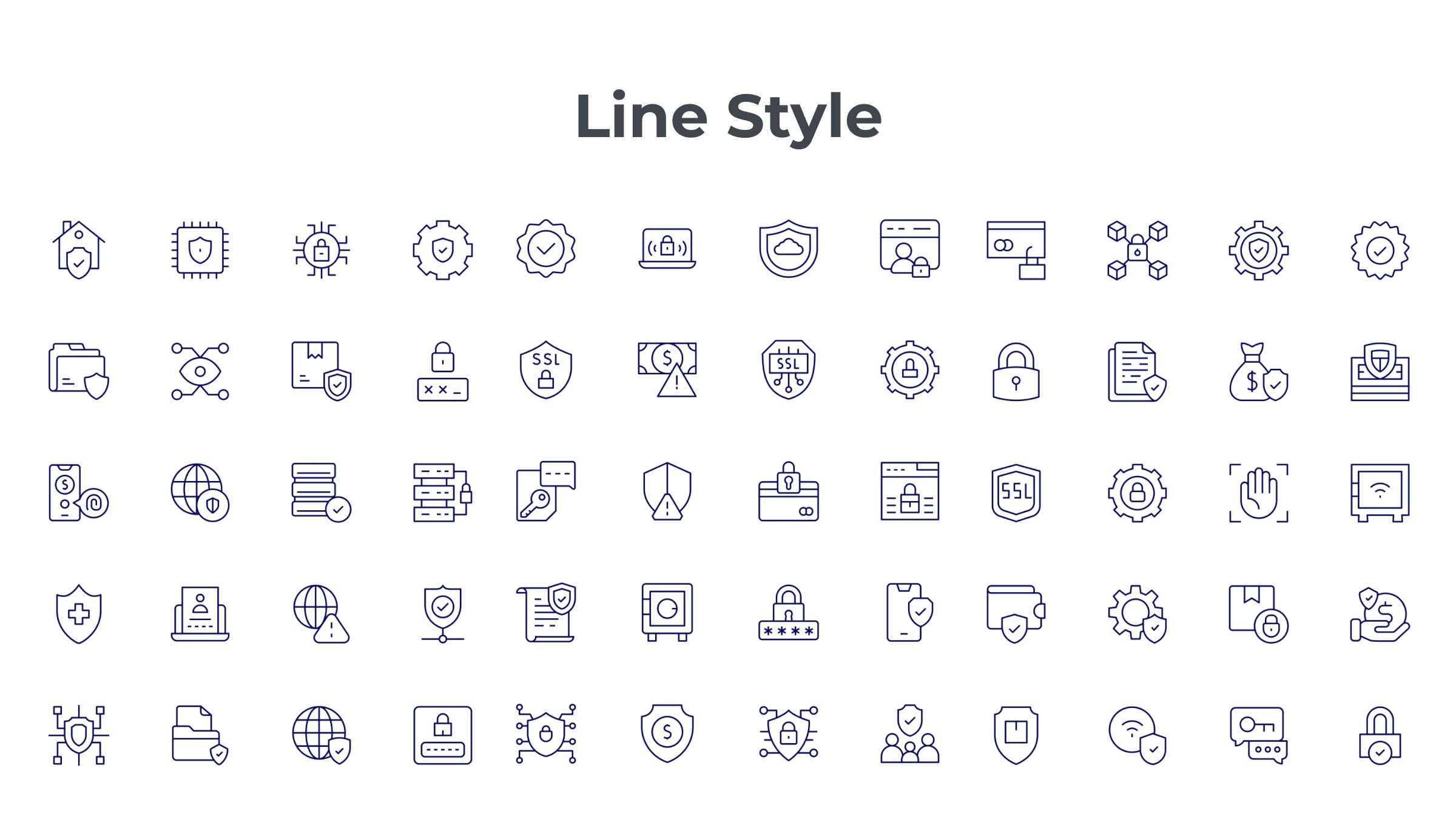 Security Icon Set. Duotone Line Style. Part 4 7