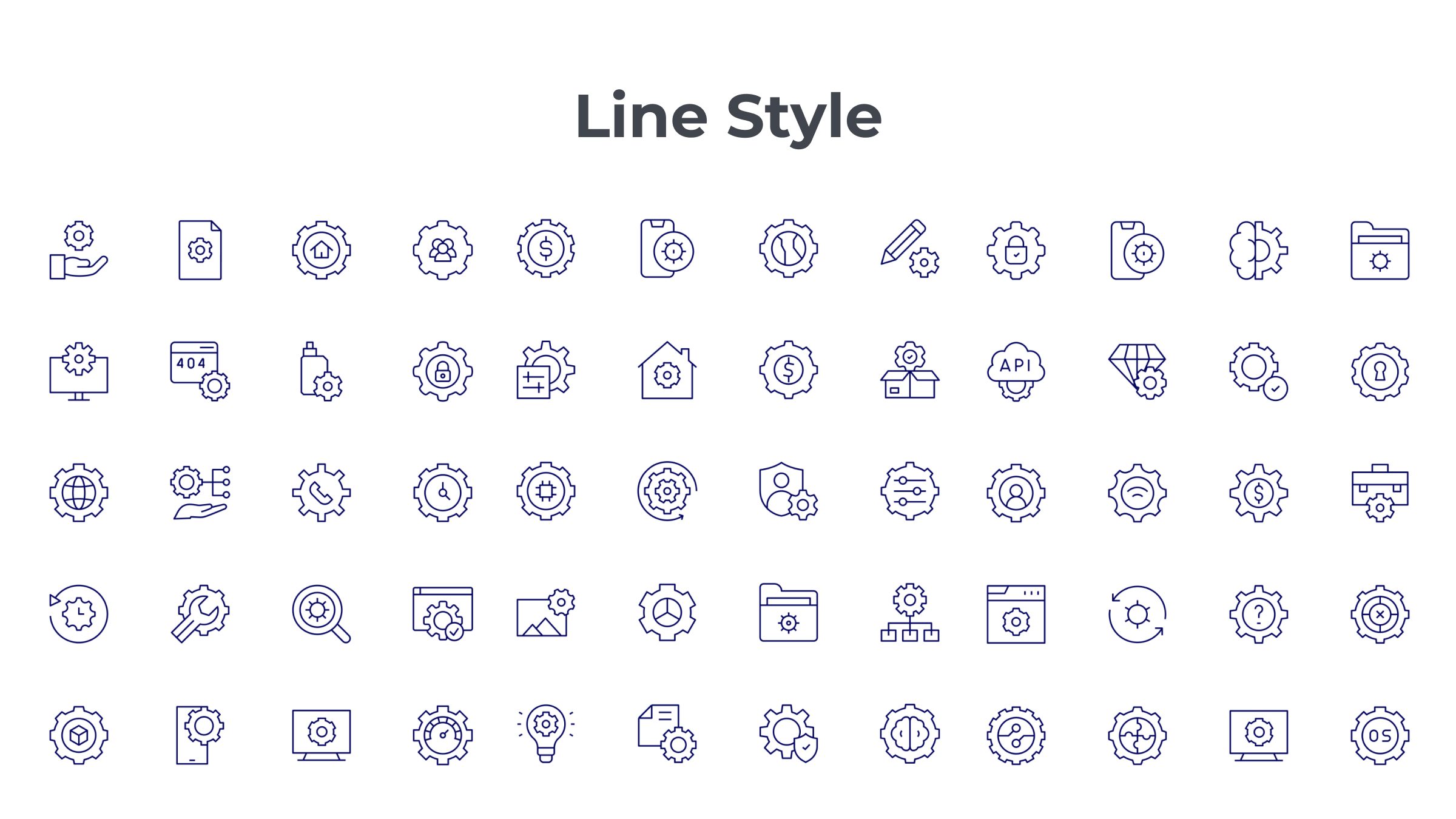 Setting Icon Set. Duotone Line Style. Part 2 7