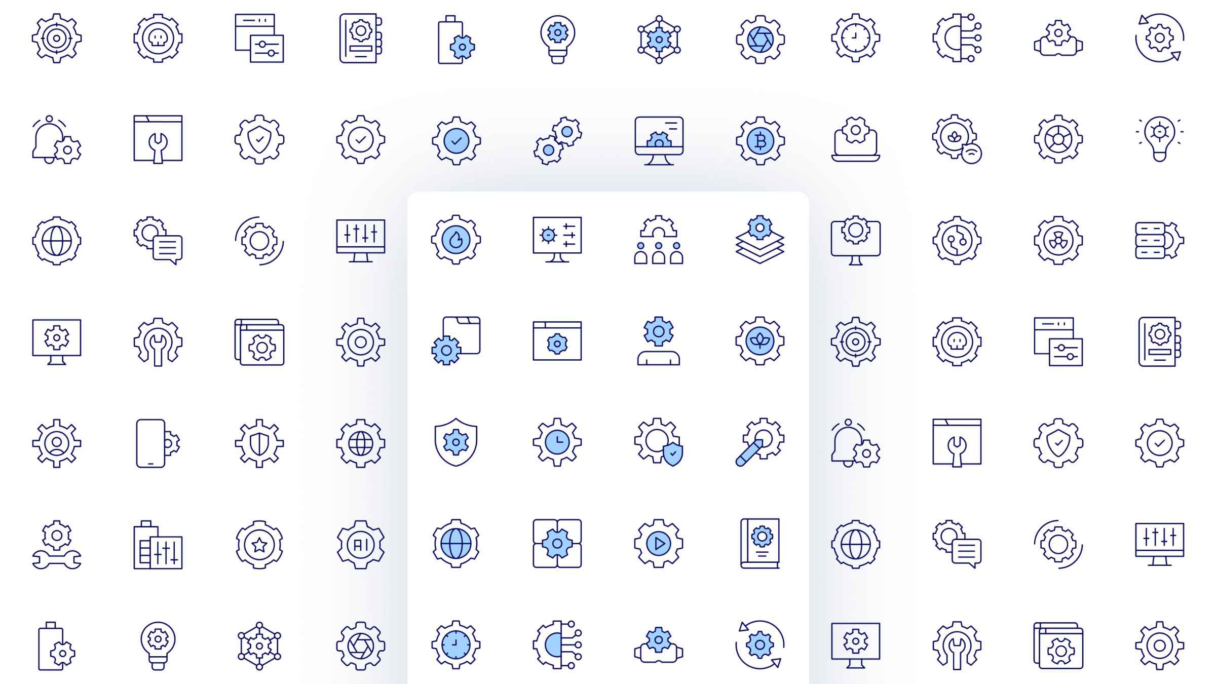 Setting Icon Set. Duotone Line Style. Part 3 2