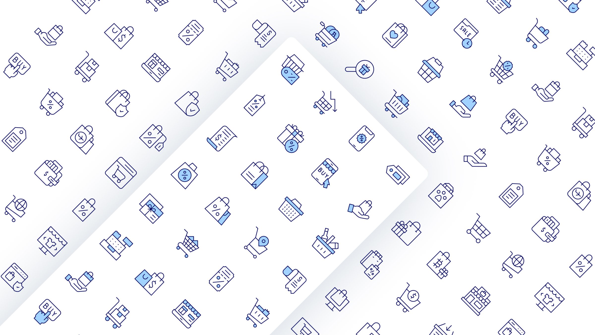 Shopping Icon Set. Duotone Line Style. Part 1 3