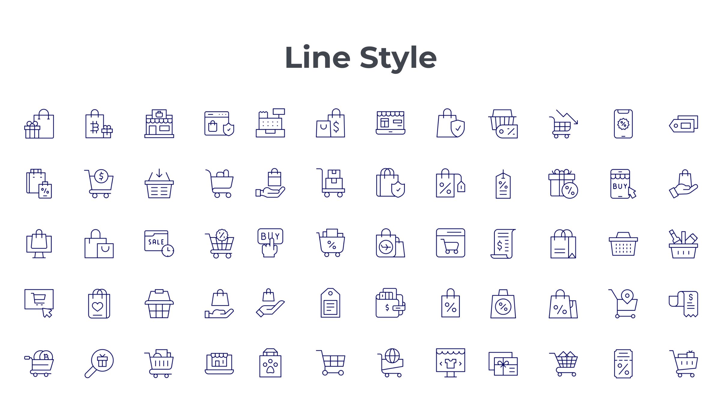 Shopping Icon Set. Duotone Line Style. Part 1 7