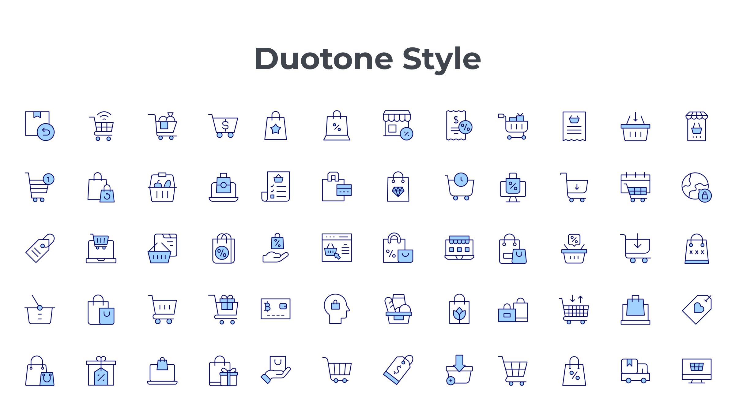 Shopping Icon Set. Duotone Line Style. Part 2 6