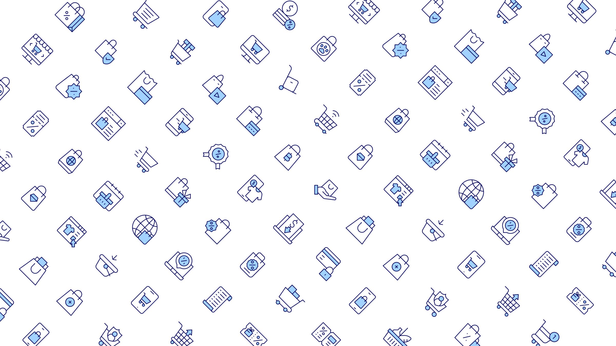 Shopping Icon Set. Duotone Line Style. Part 3 4