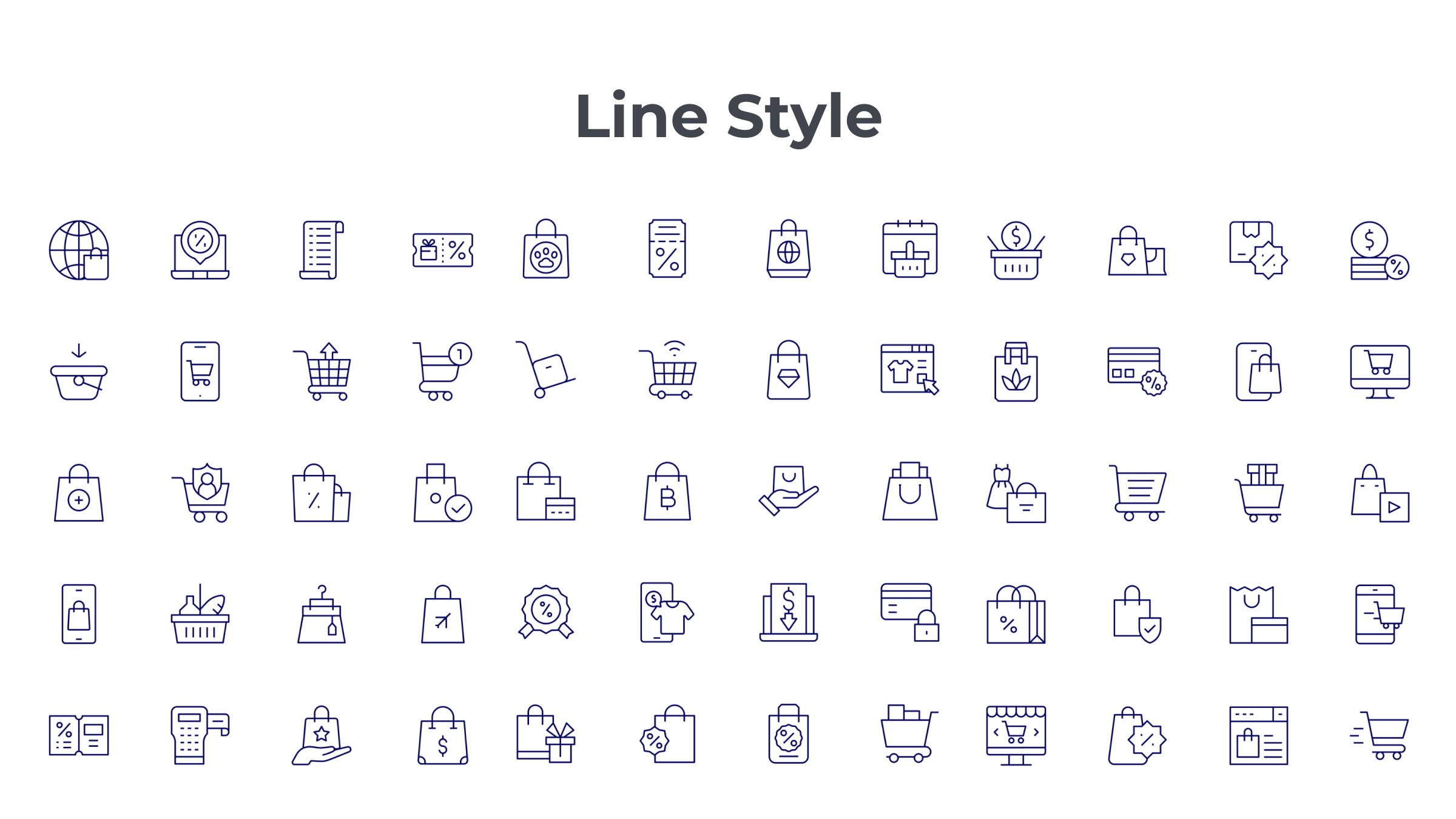 Shopping Icon Set. Duotone Line Style. Part 3 7