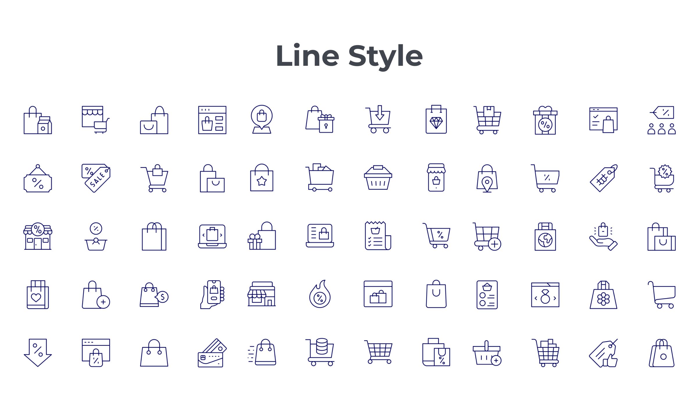 Shopping Icon Set. Duotone Line Style. Part 4 7