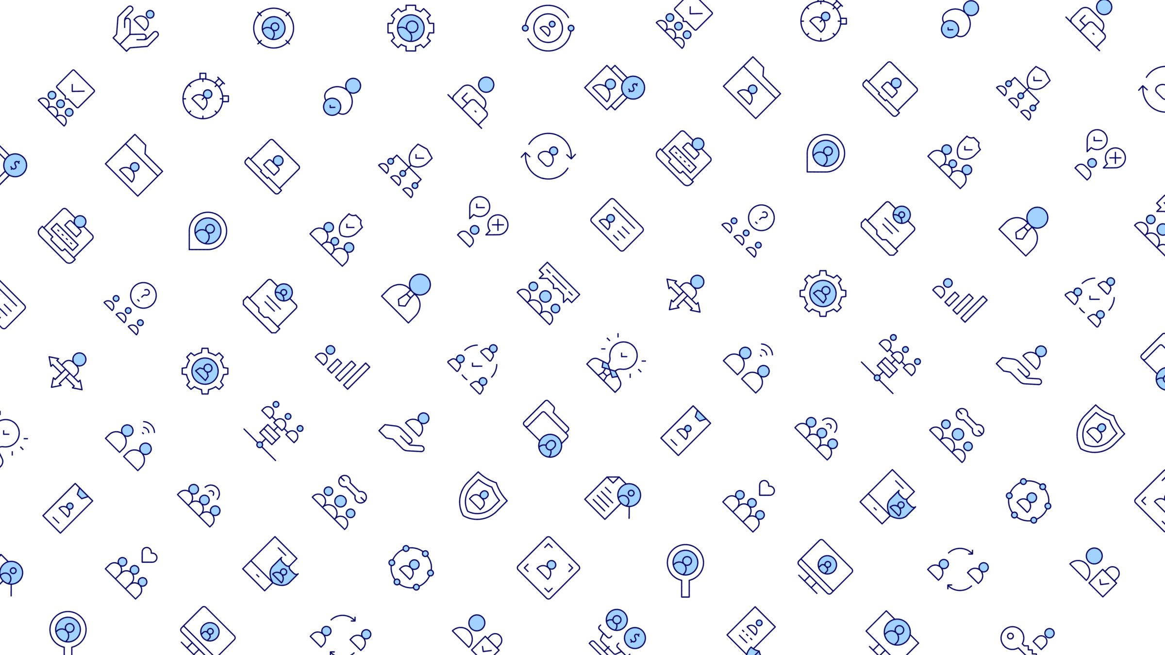 User Icon Set. Duotone Line Style 4