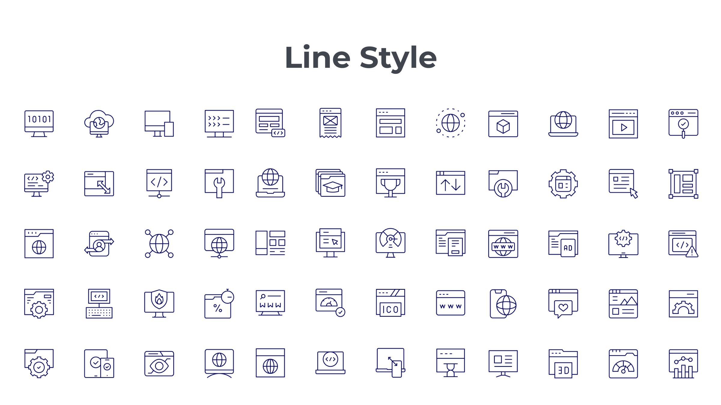 Website Icon Set. Duotone Line Style. Part 1 7