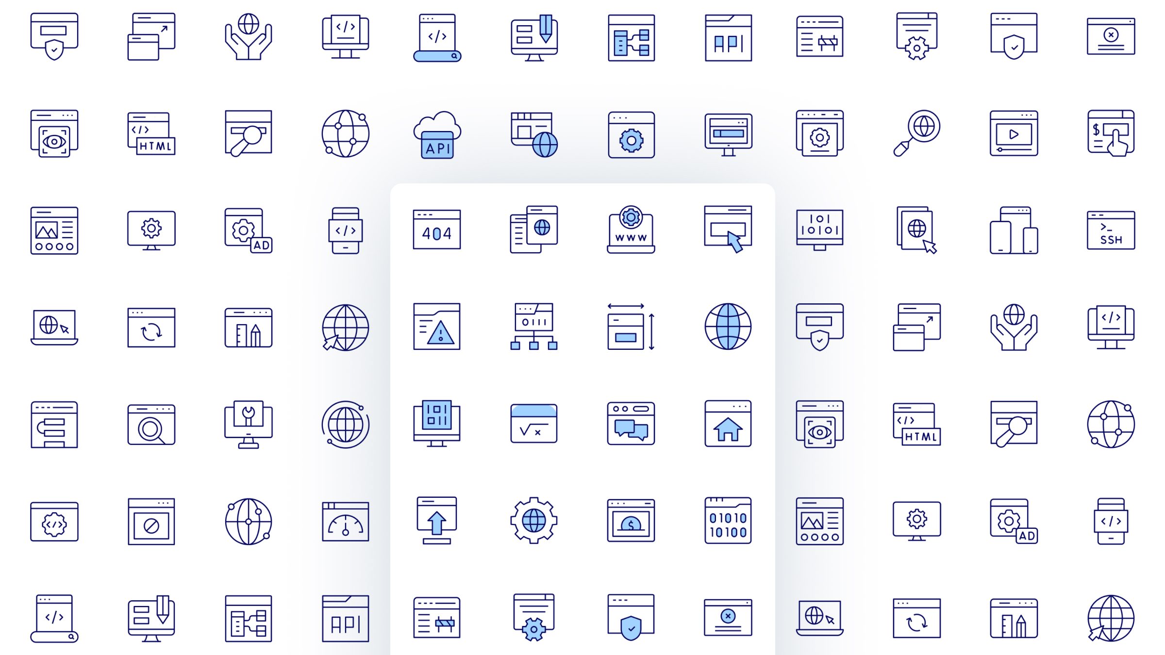 Website Icon Set. Duotone Line Style. Part 2 2